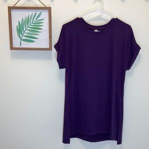 Zenana Purple short sleeve tunic top